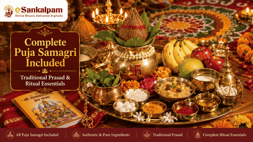 purohit brings all the puja samagri